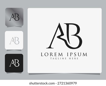 Elegantes AB Monogram Letter Logo Konzept