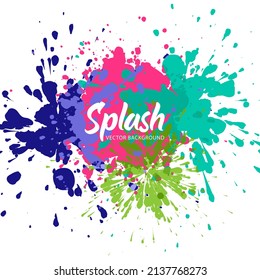 Elegant Abstract artistic colorful splash watercolor background. Vector.