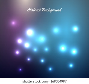 Elegant abstract background with bokeh defocused lights and stars. Illustration