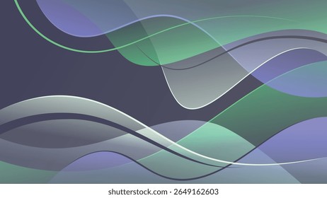 Fundo abstrato elegante em tons frios. Uma excelente ilustração para publicidade, cartazes, cartões postais, cartões de visita, atributos corporativos e seus outros projetos. Vetor.