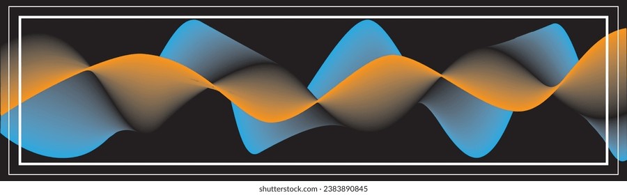 Elegant abstract background with a combination of blue, yellow and black