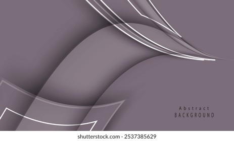 Fundo abstrato elegante com linhas curvas e tons neutros roxo profundo