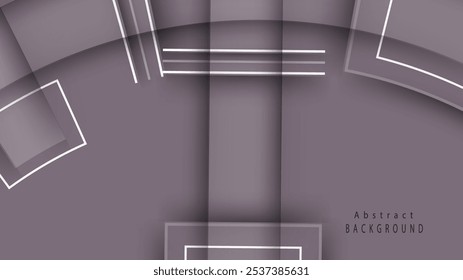 Elegant Abstract Background with Curved Lines and Deep Purple Neutral Tones