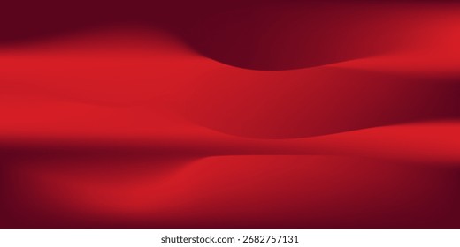 Fundo abstrato elegante apresenta um gradiente de cores vermelho e vermelho escuro, criando uma transição suave, como onda.ilustração vetor