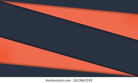 Elegant abstract background featuring diagonal orange accents on dark backdrop with smooth shadows