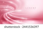 Elegant abstract background featuring a smooth pink neon lighting swirl with glistening particles and a soft glow.