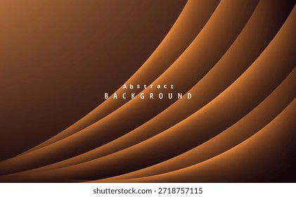 Elegant abstract background featuring smooth flowing curved lines with a rich gradient of warm brown and deep amber tones creating depth and visual interest for digital design projects