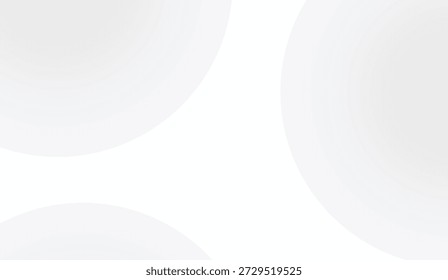 Elegante fondo abstracto con sutiles Formas circulares de gradiente gris claro y blanco con transiciones suaves, creando un diseño minimalista contemporáneo y sereno para un uso versátil