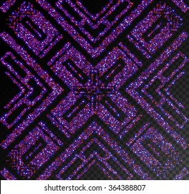 Elegant Abstract Background with Geometric Pattern and Sparks