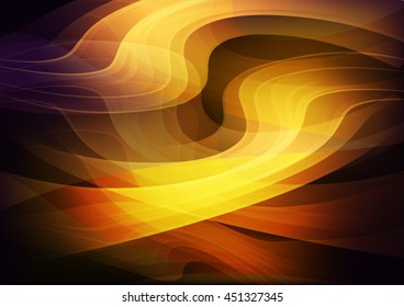 Elegant abstract background with glowing fiery waves