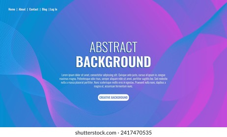 Elegant abstract background with gradient color and line stripe style. Amazing blue pink background design