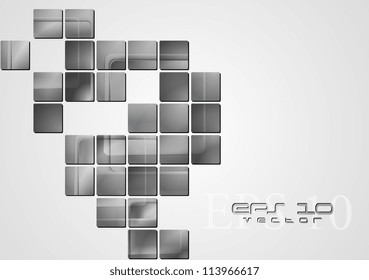 Elegant abstract background with grey squares. Eps 10 vector illustration