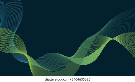 Eleganter abstrakter Hintergrund mit Linienstil. Streifen, Hintergrund. Erstaunlich blauer grüner Farbverlauf-Hintergrund
