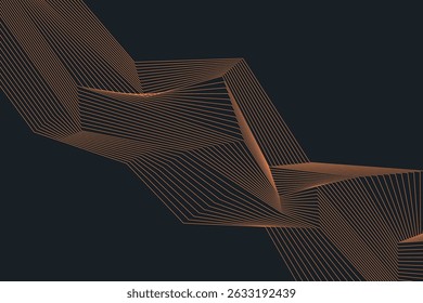 Elegant abstract background with linear polygon shapes resembling a 3D topographic map structure