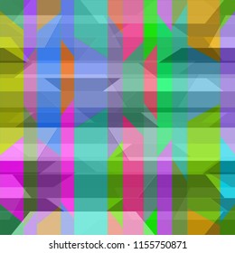 Elegant abstract background multicolor simple polygonal seamless.