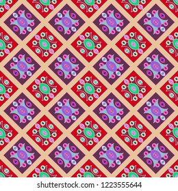 Elegant abstract background multicolored geometric pattern seamless.