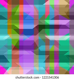 Elegant abstract background multicolored simple poligonal seamless.