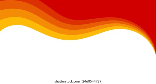 Elegant abstract background with orange wave flow shape. Orange curve background.