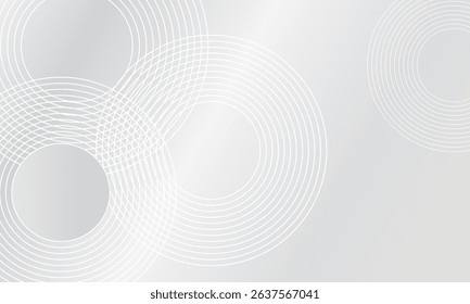 Elegant abstract background with overlapping white concentric circles on a smooth light gradient. Ideal for modern designs, tech templates, or minimalist branding visuals.