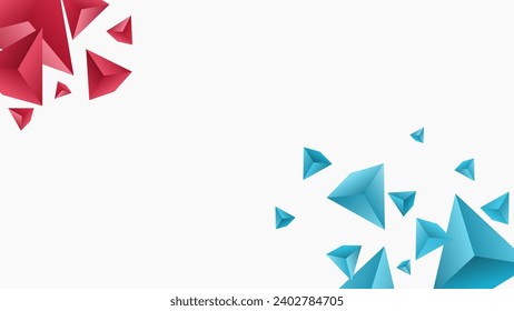 Elegant abstract background with polygon style. Amazing blue red gradient background. Red and blue polygons. Geometric background.