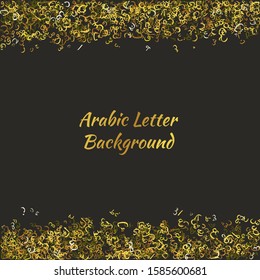 Elegant Abstract Background Random Arabic Letters with no particular meaning. Vector Background Illustration.