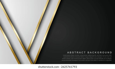 Fundo abstrato elegante. Estilo de corte de papel de luxo realista conceito moderno 3D. Ilustração vetorial para design.