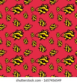 Elegant Abstract Background. Red And Yellow Color. Seamless Pattern. Texture Wallpaper.