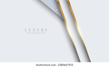 Elegant abstract background with shiny gold and silver lines