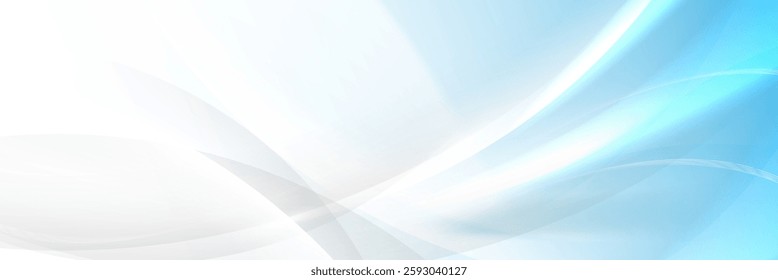 Elegant abstract background with soft blue and white wave patterns, creating a modern, futuristic, and clean design
