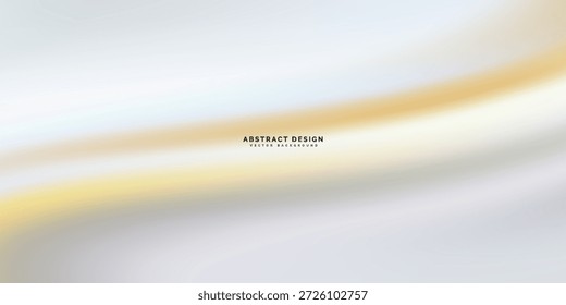 Elegante fundo abstrato com ondas de fluxo suave em tons de ouro e branco, design suave e moderno