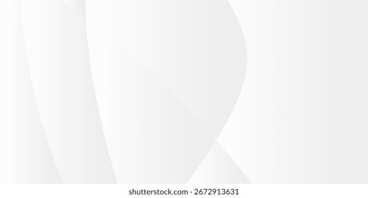 Fundo abstrato elegante com sutis linhas curvas brancas e cinzas e gradientes suaves, perfeito para designs modernos, apresentações ou layouts de web limpos.