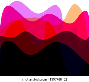 Elegant Abstract  background with waves pink, white, black color. Template business design.