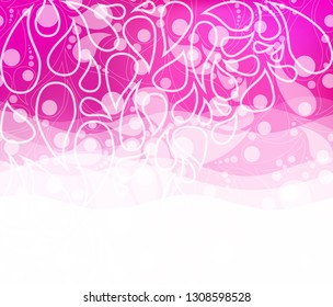 Elegant Abstract  background with waves pink and white color. Template business design.