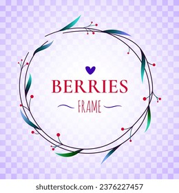 Elegant abstract Berries Frame vector illustration