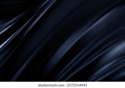 Elegant Abstract Black and Blue Background With Modern Flowing Design. Vector illustration