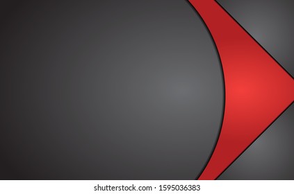 Elegant abstract black and red vector background with papercut layer and shadow style for design or business usage