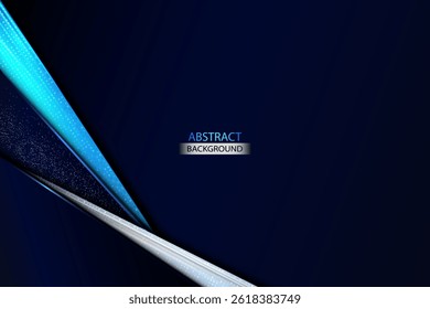 Elegant Abstract Blue Background With Light Blue Shapes. Elegant Blue Abstract Background Vector Illustration. Modern Black With Golden Shapes with lines golden glowing. Vector illustration