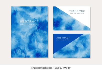 Elegante abstrato azul aquarela para uso comercial