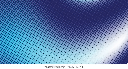 elegant abstract blue wave gradient with halftone design. vector art