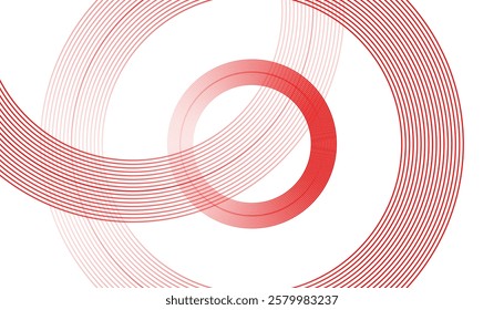 Elegant Abstract Circular Line Pattern on White Background - Minimalist Geometric Design for Digital Art and Modern Visual Projects
