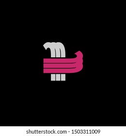 Elegant Abstract classy hand logo icon with line element for business, technology, start up and more brands.