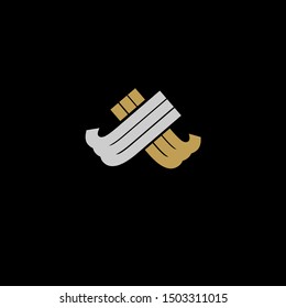 Elegant Abstract classy hand logo icon with line element for business, technology, start up and more brands.