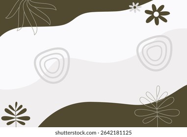 Elegant abstract composition featuring botanical and organic shapes, ideal for modern design projects, branding, and digital backgrounds, highlighting creativity and simplicity in a neutral color.