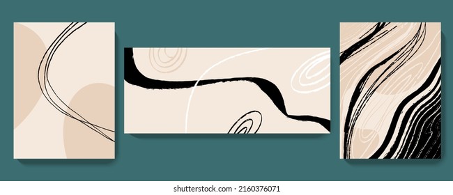 Elegant abstract contemporary background templates. Minimalist aesthetic wall art. Modern creative design for wall decoration, presentation, minimal banner design