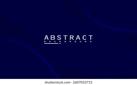 Elegant abstract dark blue background with flowing lines creates a sense of depth and movement, perfect for sophisticated designs and modern presentations emphasizing a clean and artistic touch