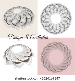 Elegant abstract design background with fine linear textures and soft gradients. Perfect for modern design aesthetics, branding, product packaging, visual identity, or luxury promotional visuals