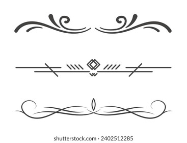 Elegant abstract design elements in black colour