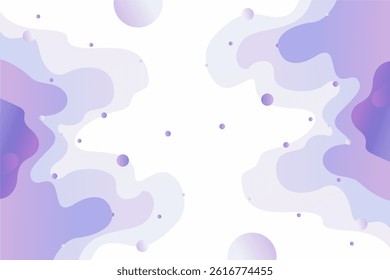 An elegant abstract design with a futuristic soft gradient and fluid organic shapes surrounded by floating bubble-like accents. Versatile for digital or print media.