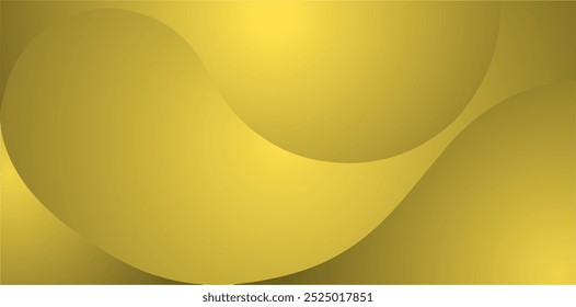 An elegant abstract design with golden and yellow gradient curves flowing smoothly. The warm tones and soft transitions between shades create a luxurious and dynamic background.