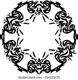 Elegant abstract design isolated on a white background.